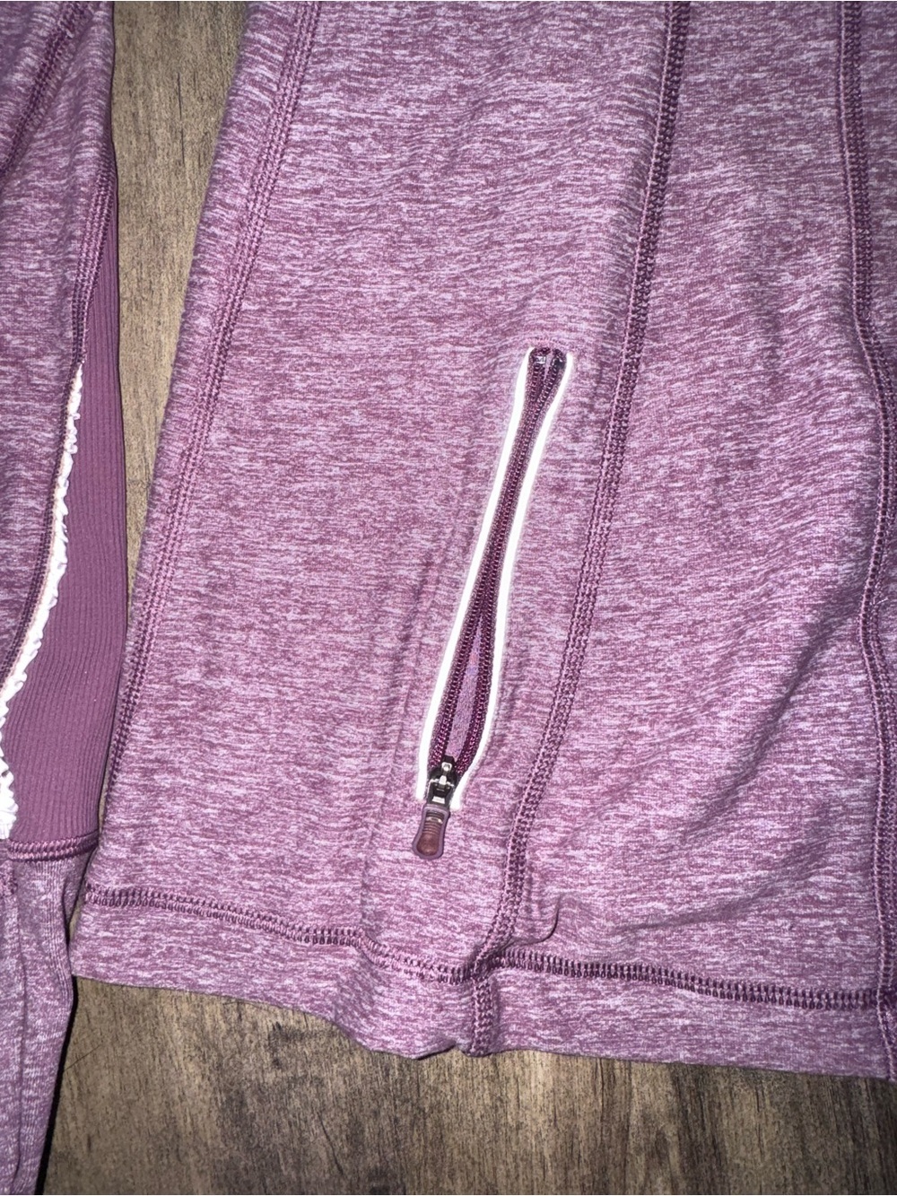 Lululemon Base Runner Half Zip Cold Hands Warm Heart Bordeaux Plum Sz 6 - Picture 7 of 13